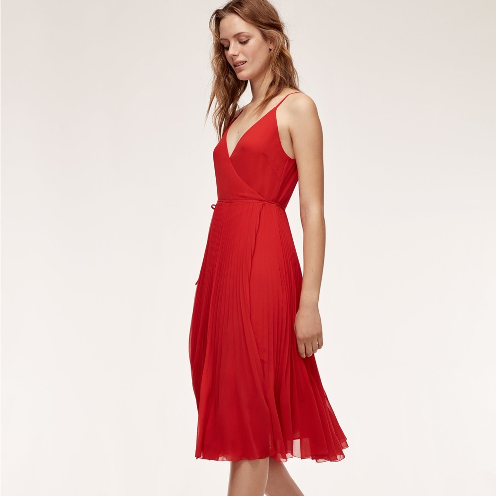 Aritzia Wilfred Beaune Midi Chiffon Dress